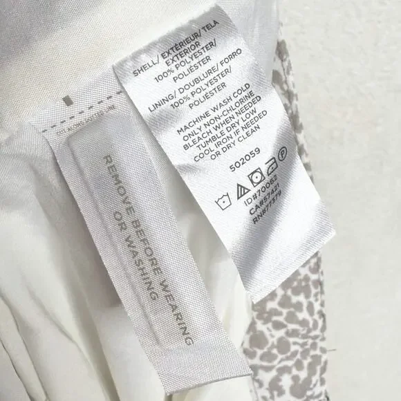 Ann Taylor Pleated Snakeskin Accordion Midi Skirt Size 6P White Gray Office - Picture 8 of 9